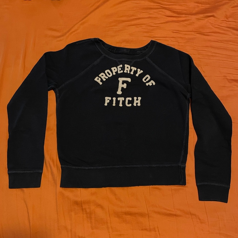 Abercrombie & Fitch navy logo sweatshirt